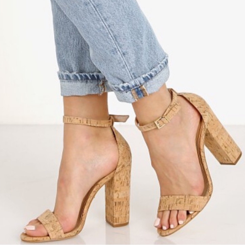 Schutz Enida Cork Block Heels